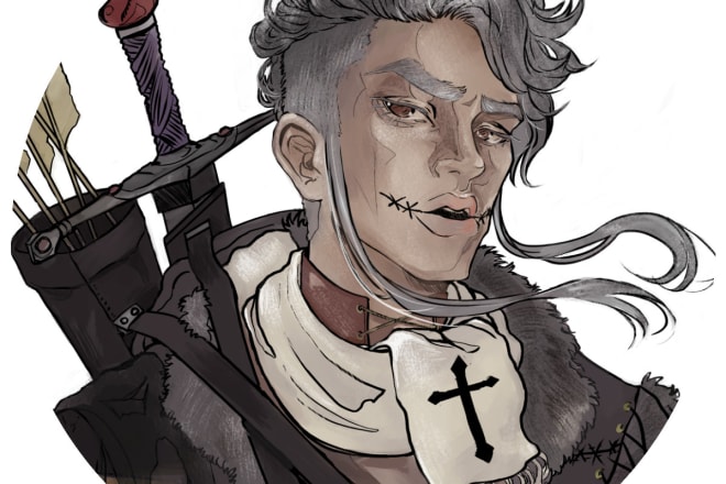 I will draw your dungeons and dragons character