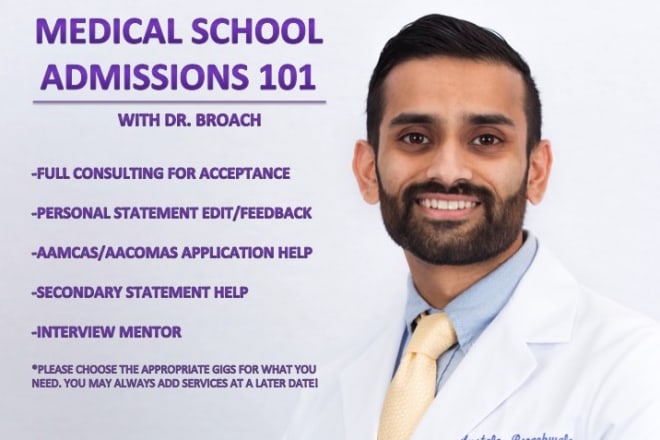 I will edit and proofread your med school or residency personal statement or secondary