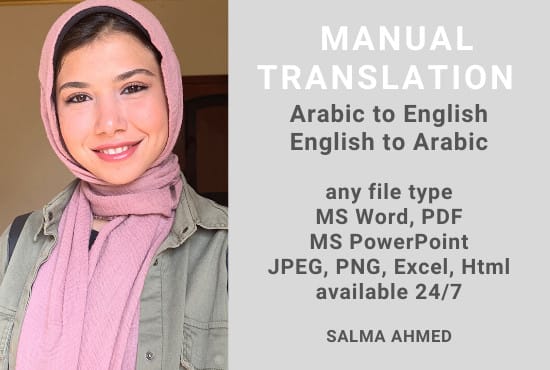 I will english to arabic,arabic to english translation,english translation