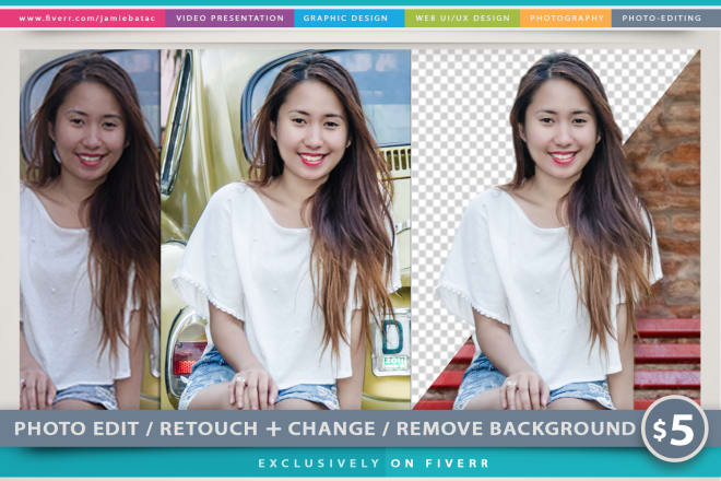 I will enhance 5 images and remove background using photoshop