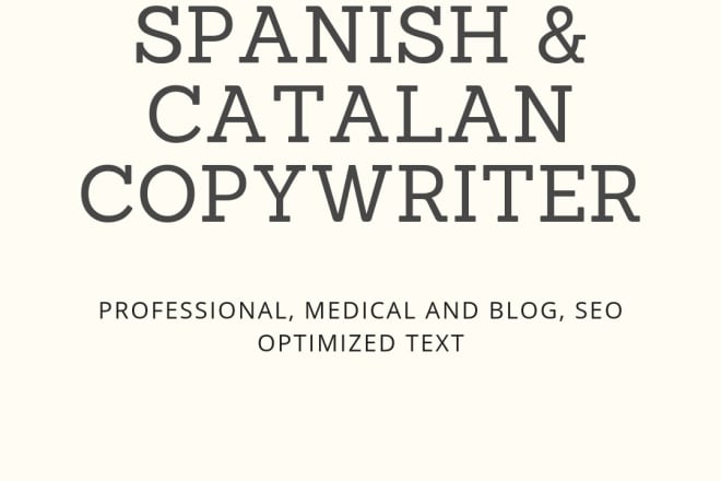 I will escribo todo tipo de contenido, con calidad copywriting SEO