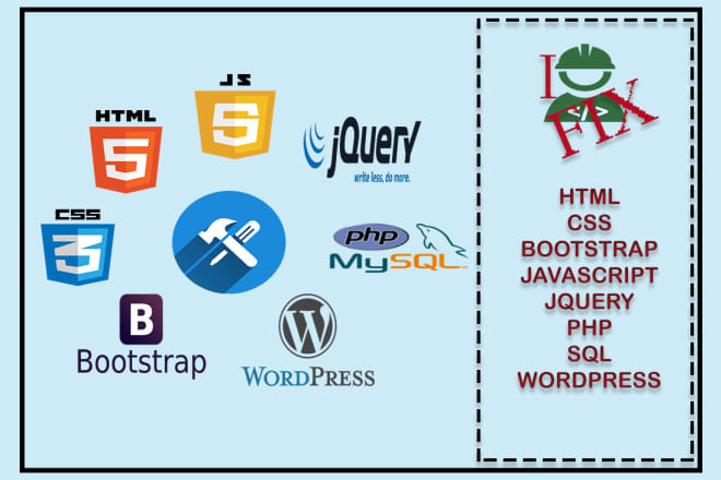 I will fix your, html, css, js, php, sql and wordpress issues