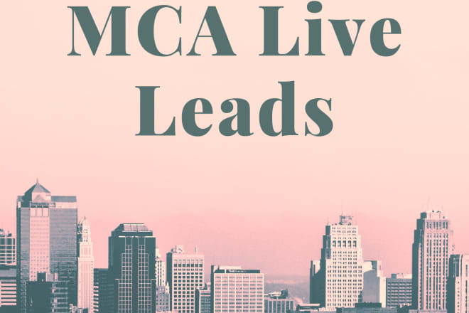 I will generate mca live transfer leads