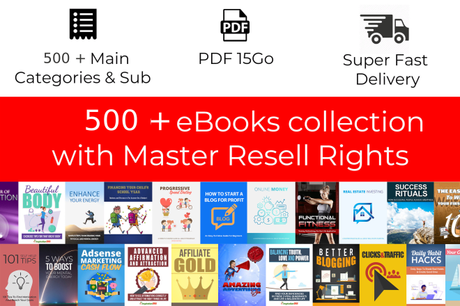 I will give you 500 ebooks with resell rights