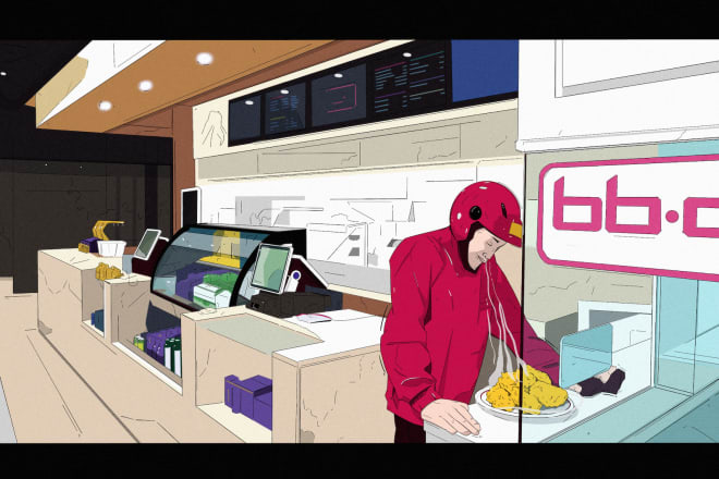 I will illustrate a movie scene of your choice
