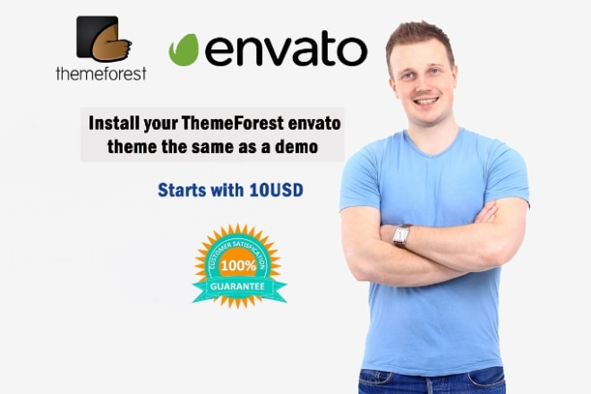 I will install themeforest envato wordpress theme same like demo