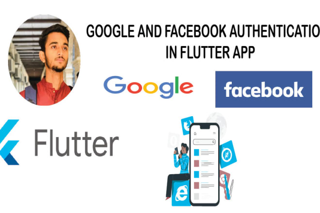 I will integrate google and facebook login in you flutter app