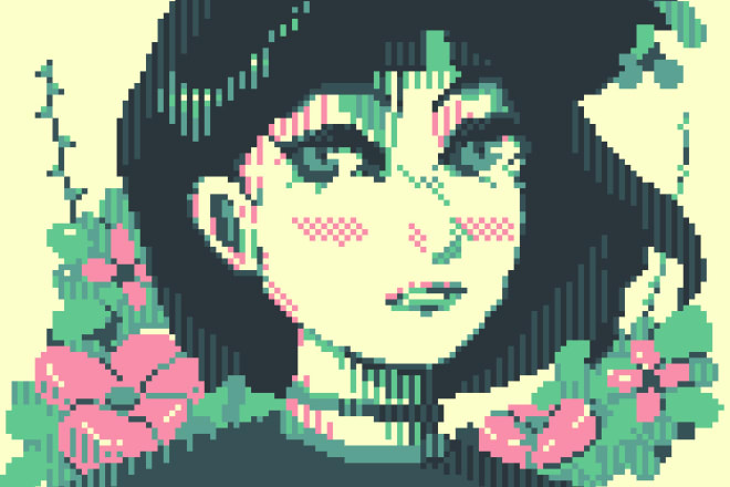 I will make a pixel art portrait