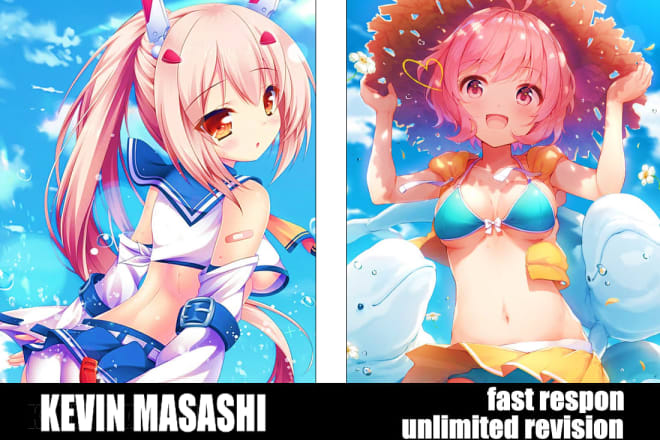 I will make anime art style illustration