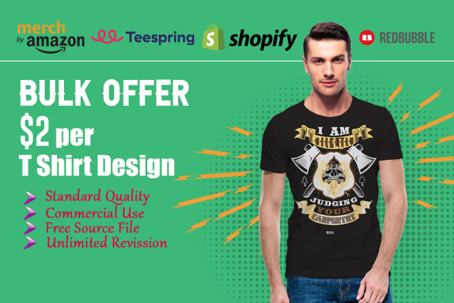 I will make creative and amazing custom t shirt design in 18 hours