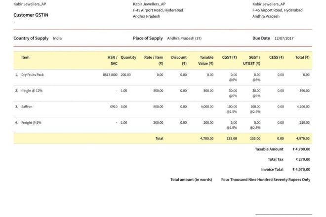 I will make dynamic invoice PDF format