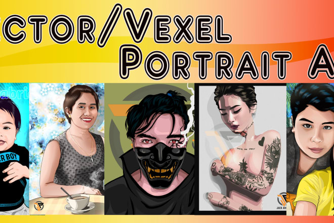 I will make great vexel vector portrait from your photo