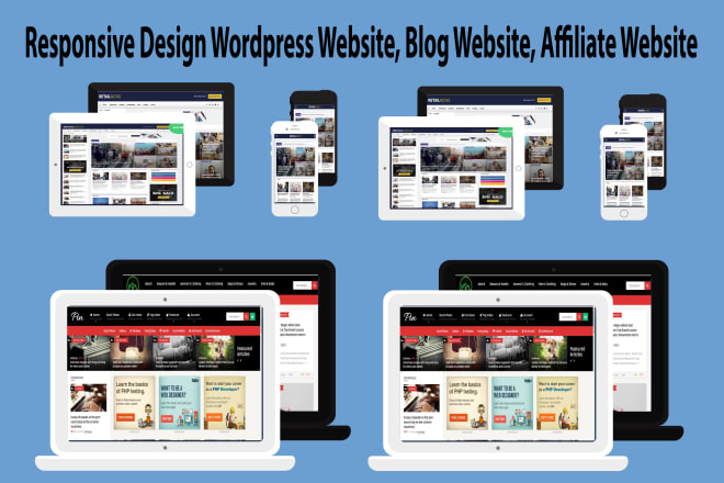 I will make woocommerce website blog site news site affiliate site portfolio site