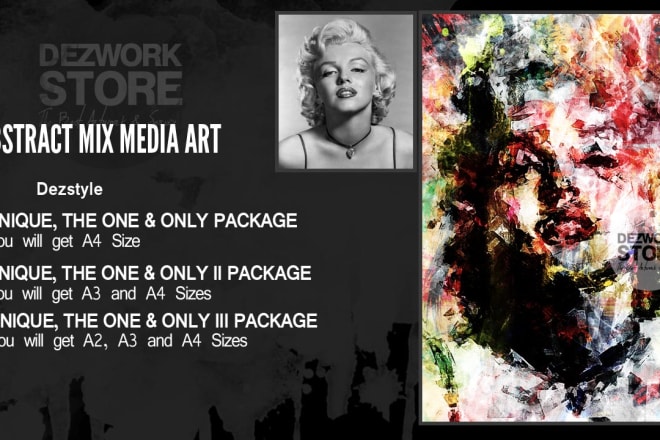I will make your picture into my style acrylic abstract painting