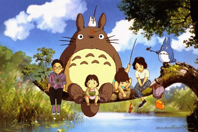 I will make your portrait into a ghibli character