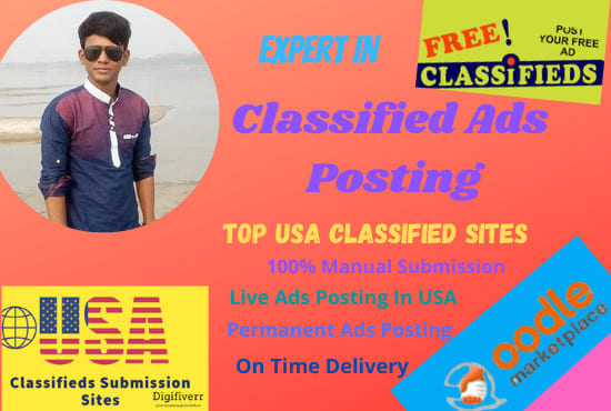 I will manually classified ads posting in USA sites