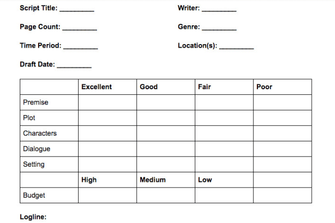 I will offer professional notes on your screenplay