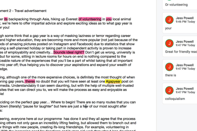 I will perfect your spelling and grammar, ensuring success