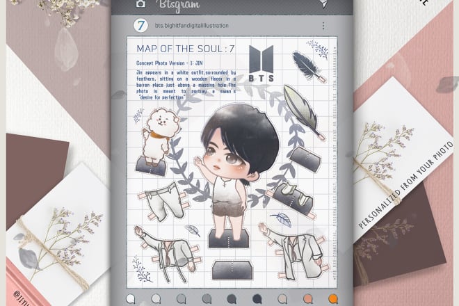 I will personalized a paper doll from your image