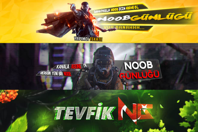 I will professional youtube banner logo maker