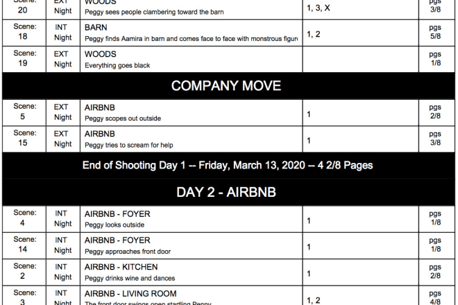 I will professionally breakdown and schedule your film