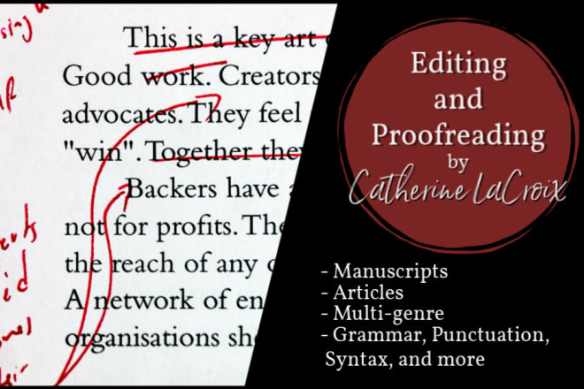 I will proofread your science fiction or fantasy work