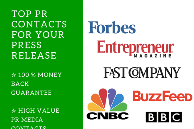 I will provide a high value PR media list to attract press