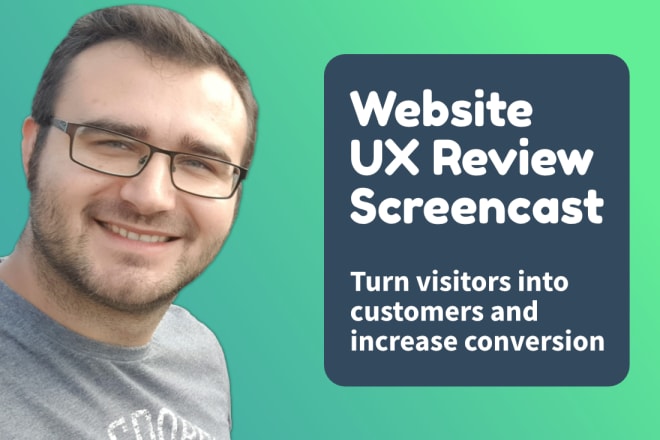 I will provide user experience screencast review for your website