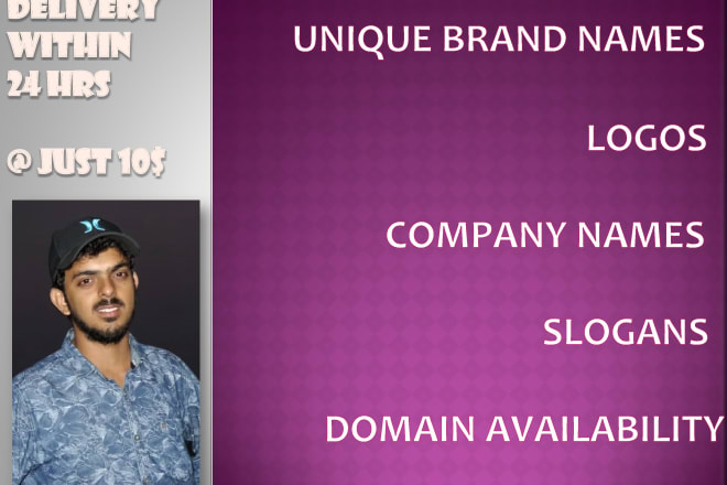 I will provide you catchy business name, brand name, product or domain name