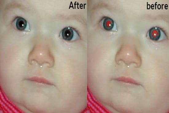 I will remove red eye from your photo