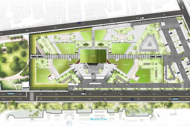 I will render architectural site plan, zoning plan and master plan