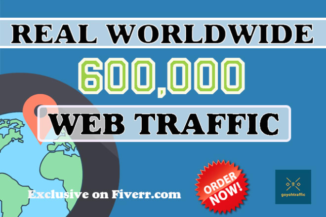 I will send real 600,000 worldwide traffic to your website