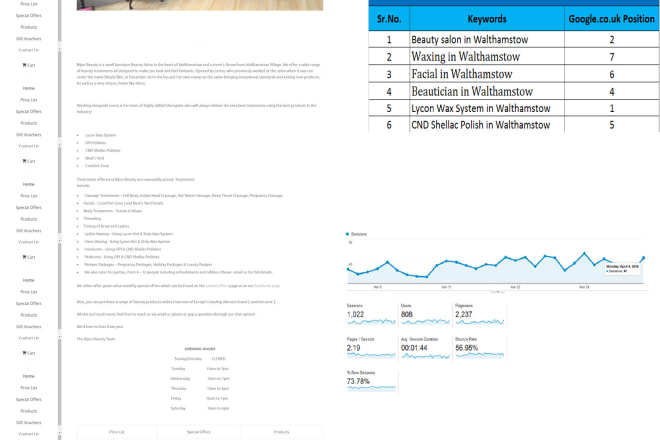 I will seo both on page and off page