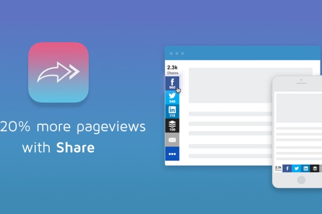 I will setup social sharing buttons on your wordpress website