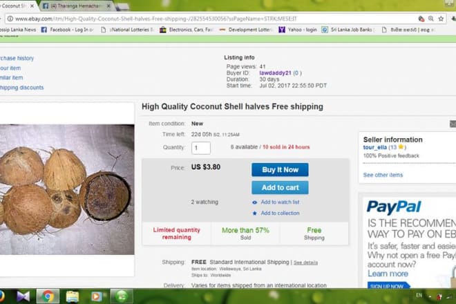 I will start a ebay gig from scratch for you