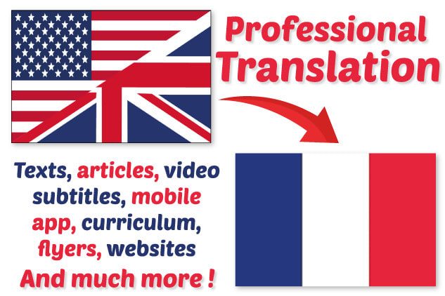 I will translate anything from english to french