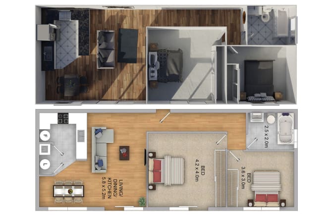 I will turn a floor plan into a 3d floorplan
