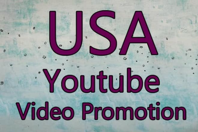 I will usa youtube video promotion