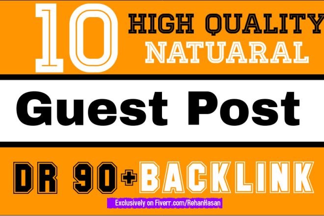 I will write and publish unique 10 high da pa guest post