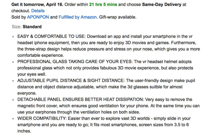 I will write descriptive, compelling description for online product