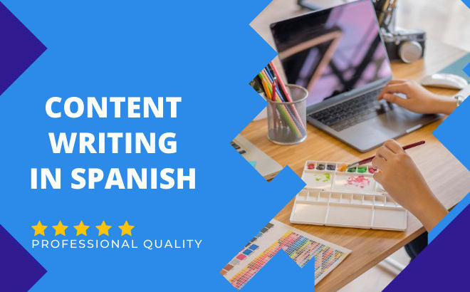I will write or edit articles and content in spanish