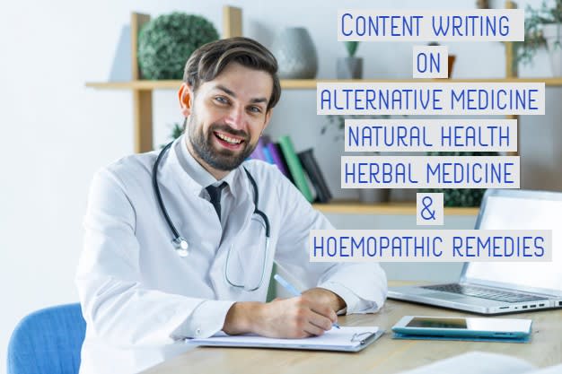 I will write SEO articles on natural health, herbal and homeopathy