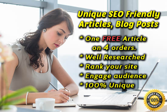 I will write unique seo friendly article content writing blog post rewrite writers