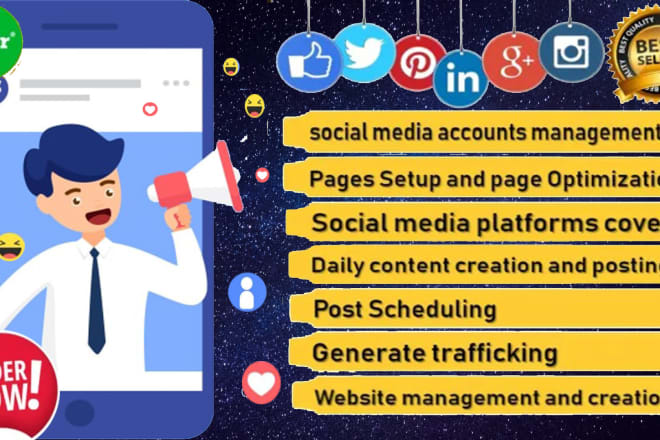 I will be your social media manager and virtual assistant