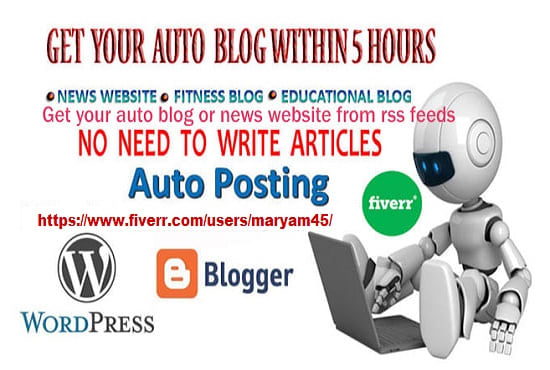 I will build a superb auto blog or news website from rss feeds