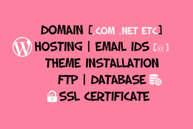 I will buy a domain, set up wordpress, SSL, and a theme