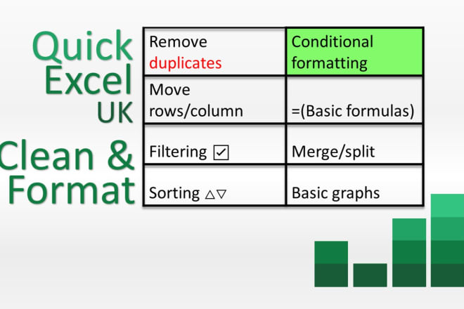 I will clean and format excel data