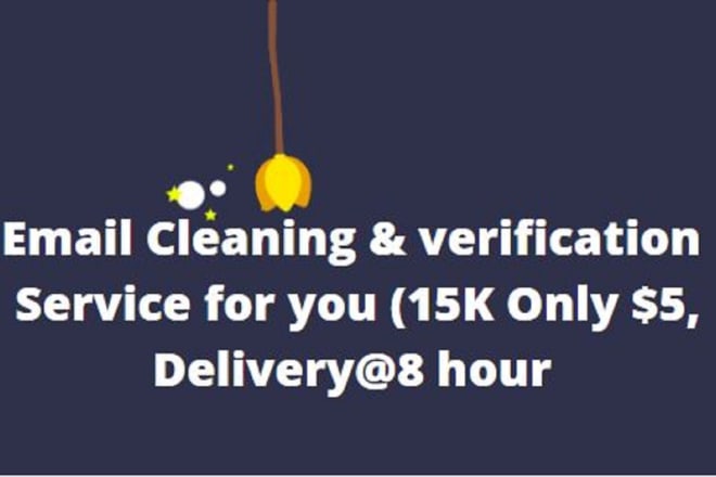 I will clean verify and scrub your dirty bulk email list
