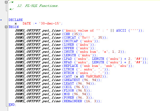 I will code and help you with oracle sql queries and plsql scripts