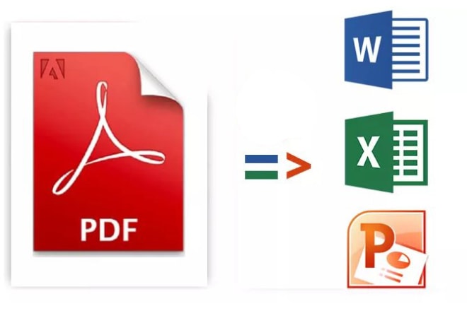 I will convert PDF to word, excel, powerpoint, jpg, ai